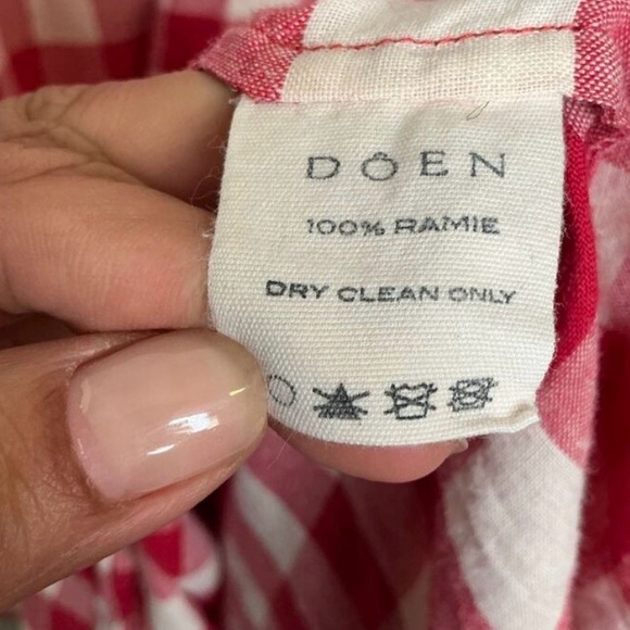 Doen Rhone Dress St Ouen Cherry Plaid | XL in Red and White - Picture 6 of 6